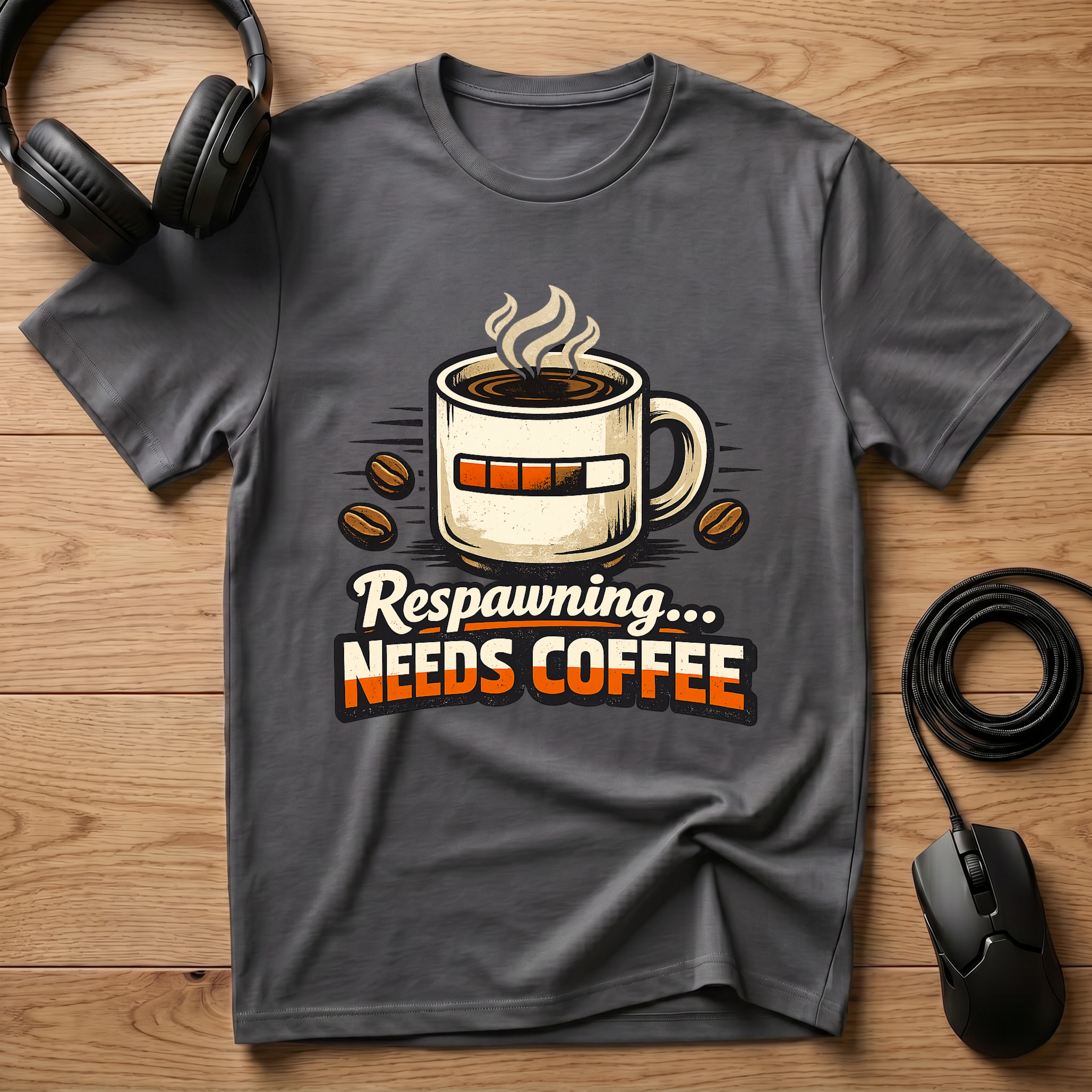 Respawning... Needs Coffee T-Shirt