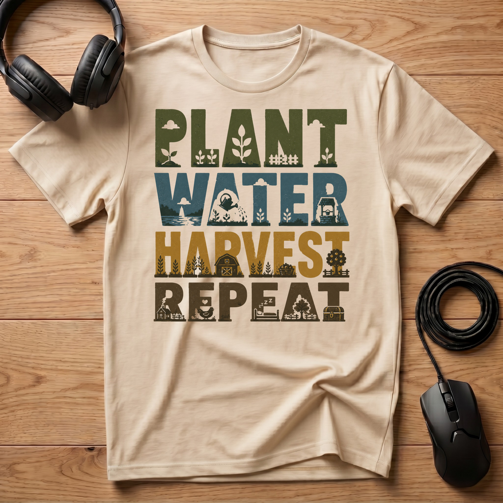 Plant Water Harvest Repeat T-Shirt