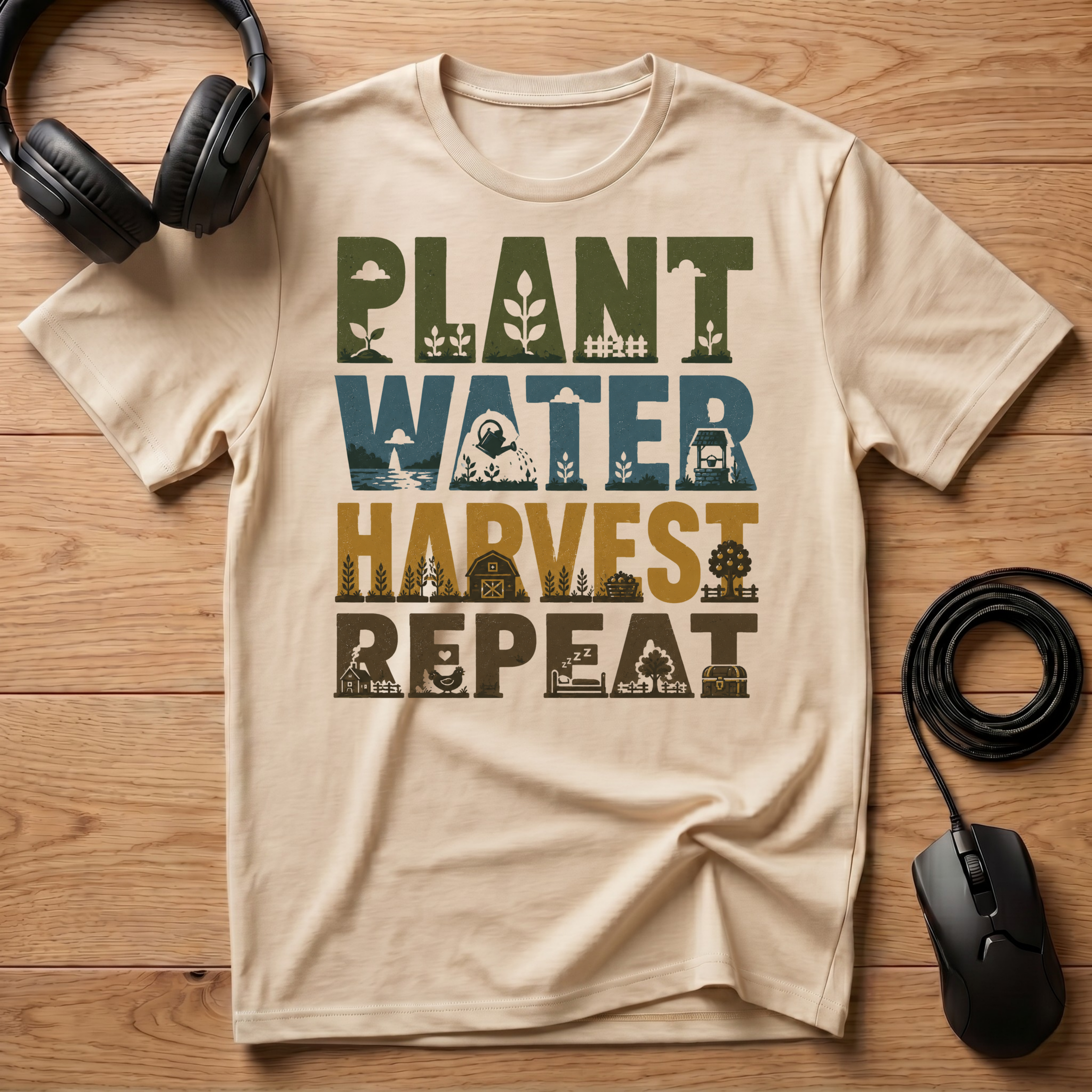 Plant Water Harvest Repeat T-Shirt